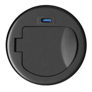 GNIAZDO MEBLOWE POJEDYNCZE ORNO OR-GM-9040/B KABEL 1,9m Ø6cm USB